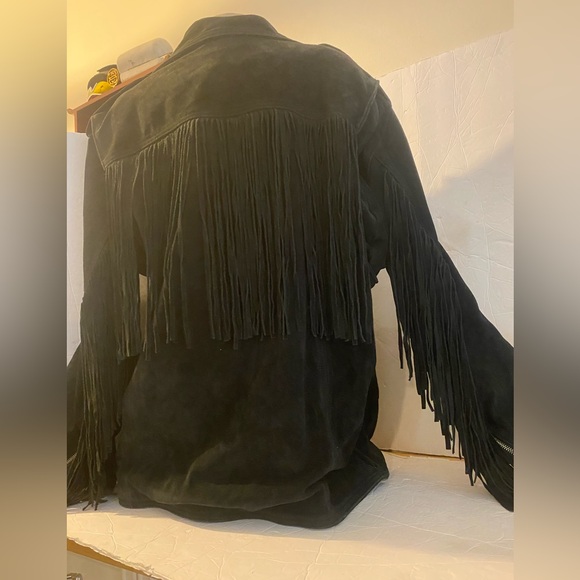 Harley Davidson Ladies Fringed Suede Leather Jacket - Picture 6 of 8